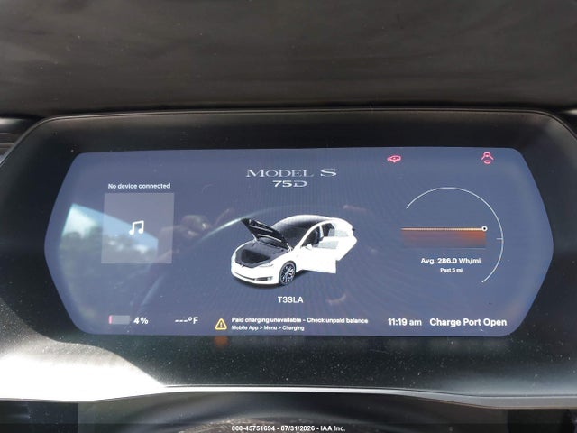 Продаж на аукціоні авто 2018 Tesla Model S 100d/75d/p100d, vin: 5YJSA1E2XJF296718, номер лоту: 45751694