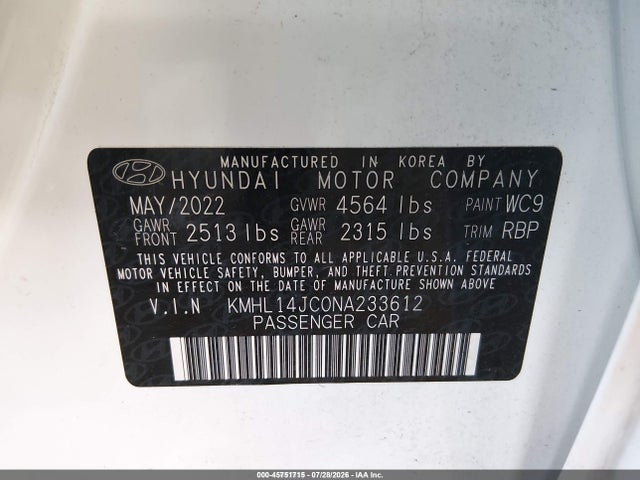 KMHL14JC0NA233612 Hyundai Sonata N Line