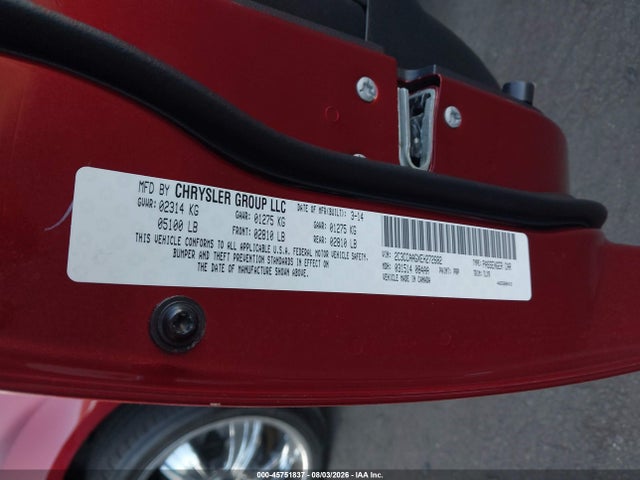 Продажа на аукционе авто 2014 Chrysler 300, vin: 2C3CCAAGXEH272682, номер лота: 45751837