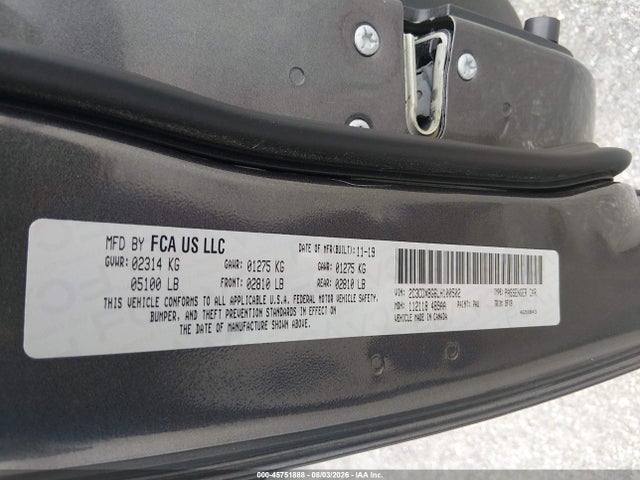 Продаж на аукціоні авто 2020 Dodge Charger Sxt Rwd, vin: 2C3CDXBG6LH100502, номер лоту: 45751888