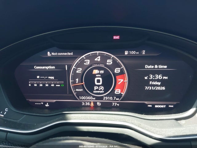 Продаж на аукціоні авто 2018 Audi S5 3.0t Premium Plus, vin: WAUC4CF5XJA066909, номер лоту: 45752040