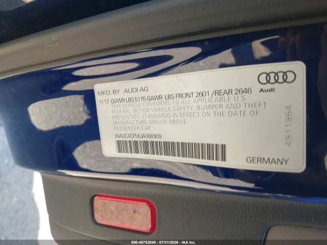 Продаж на аукціоні авто 2018 Audi S5 3.0t Premium Plus, vin: WAUC4CF5XJA066909, номер лоту: 45752040