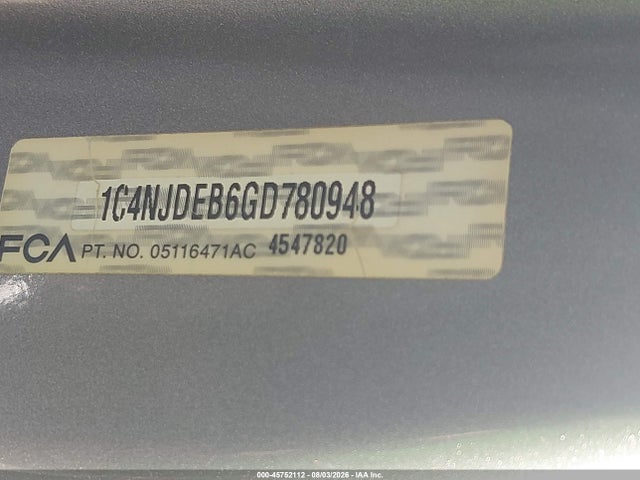 Jeep Compass Latitude 2016 1C4NJDEB6GD780948 Image 9