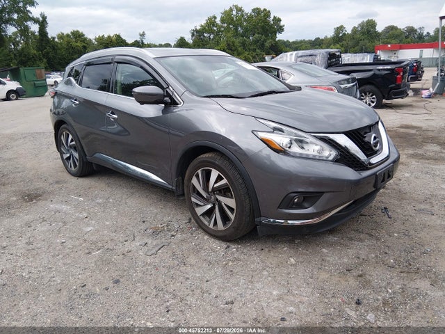 2018 Nissan Murano Platinum მანქანა იყიდება აუქციონზე, vin: 5N1AZ2MH1JN197833, აუქციონის ნომერი: 45752213