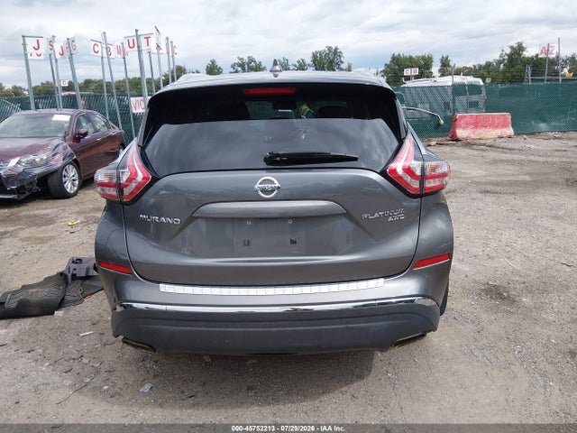 2018 Nissan Murano Platinum მანქანა იყიდება აუქციონზე, vin: 5N1AZ2MH1JN197833, აუქციონის ნომერი: 45752213