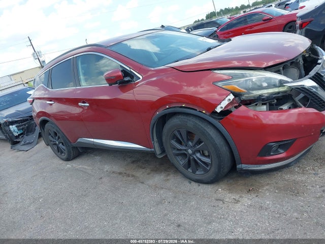 45752393 :رقم المزاد ، 5N1AZ2MGXJN140604 vin ، 2018 Nissan Murano Sv مزاد بيع