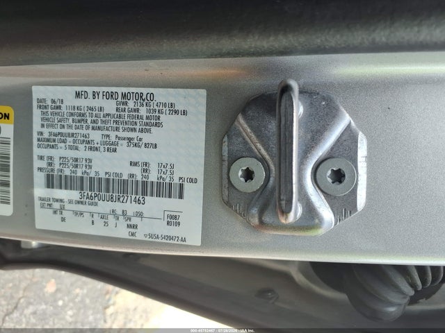 Ford Fusion Hybrid S 2018 3FA6P0UU8JR271463 Image 9