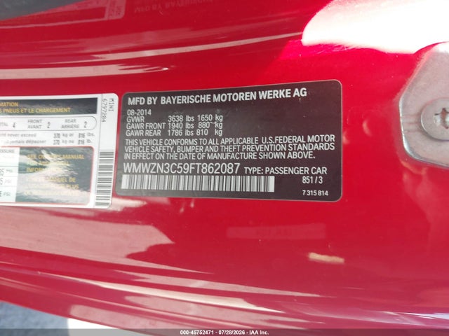WMWZN3C59FT862087 Mini Convertible Cooper