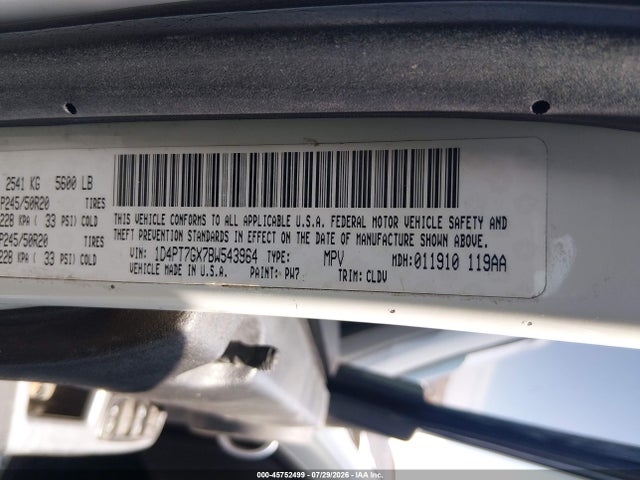 Aukcja sprzedaży 2011 Dodge Nitro Shock, vin: 1D4PT7GX7BW543964, numer aukcji: 45752499