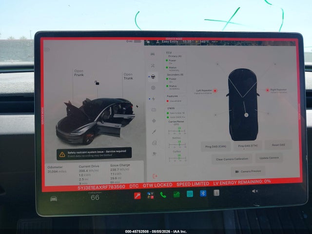 Продажа на аукционе авто 2024 Tesla Model 3 Long Range Dual Motor All-wheel Drive/rear-wheel Drive, vin: 5YJ3E1EAXRF783560, номер лота: 45752508