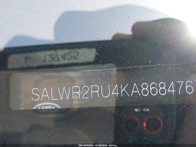 45752952 :رقم المزاد ، SALWR2RU4KA868476 vin ، 2019 Land Rover Range Rover Sport Hse Mhev مزاد بيع