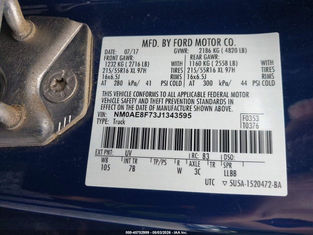 Ford Transit Connect Xlt 2018 NM0AE8F73J1343595 Image 9