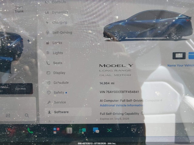 Продаж на аукціоні авто 2026 Tesla Model Y All-wheel Drive/long Range Launch Series/premium All-wheel Drive, vin: 7SAYGDEE8TF454841, номер лоту: 45753013
