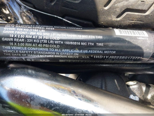 Harley-Davidson FXBB 2025 1HD1YJ922SB017377 Image 10