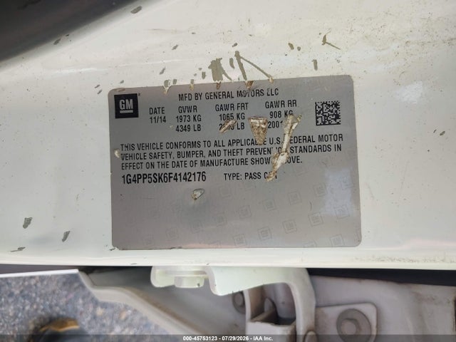 Buick Verano 2015 1G4PP5SK6F4142176 Image 9