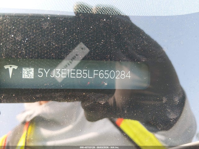 Aukcja sprzedaży 2020 Tesla Model 3 Long Range Dual Motor All-wheel Drive, vin: 5YJ3E1EB5LF650284, numer aukcji: 45753129