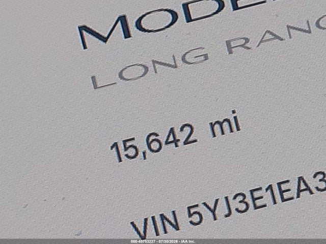 Продаж на аукціоні авто 2025 Tesla Model 3 Long Range Rear-wheel Drive/standard Rear-wheel Drive, vin: 5YJ3E1EA3SF953232, номер лоту: 45753227