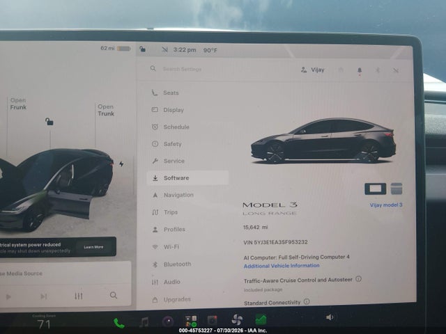 Продаж на аукціоні авто 2025 Tesla Model 3 Long Range Rear-wheel Drive/standard Rear-wheel Drive, vin: 5YJ3E1EA3SF953232, номер лоту: 45753227