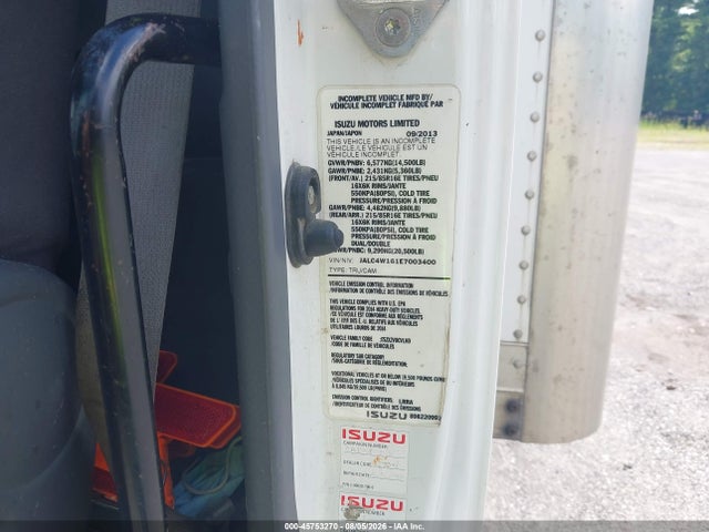 45753270 :رقم المزاد ، JALC4W161E7003400 vin ، 2014 Isuzu Npr Hd Dsl Reg At مزاد بيع