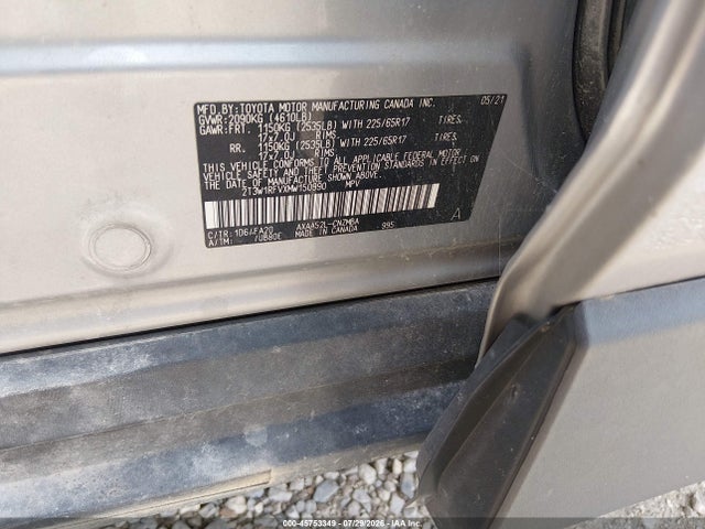 Продажа на аукционе авто 2021 Toyota Rav4 Xle, vin: 2T3W1RFVXMW150990, номер лота: 45753349