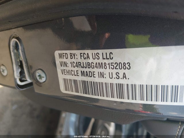 2021 Jeep Grand Cherokee L Limited 4x2 მანქანა იყიდება აუქციონზე, vin: 1C4RJJBG4M8152083, აუქციონის ნომერი: 45753460