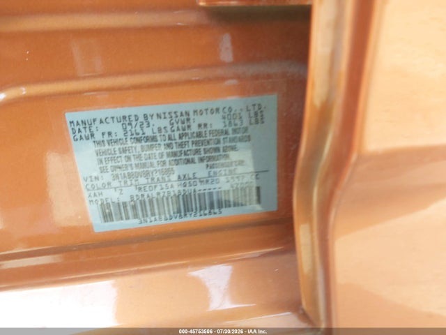 2024 Nissan Sentra Sr Xtronic Cvt მანქანა იყიდება აუქციონზე, vin: 3N1AB8DV8RY216865, აუქციონის ნომერი: 45753506