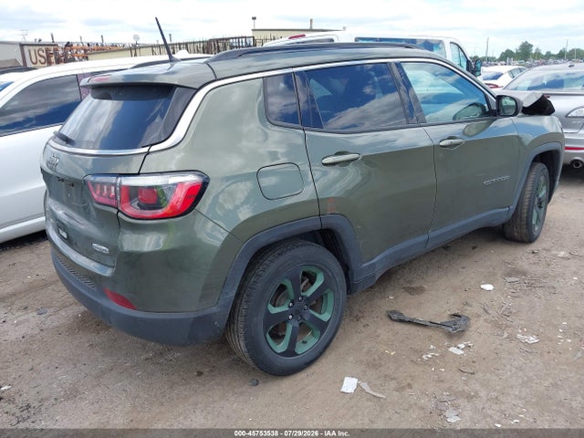 2018 Jeep Compass Latitude 4x4 მანქანა იყიდება აუქციონზე, vin: 3C4NJDBB8JT423082, აუქციონის ნომერი: 45753538