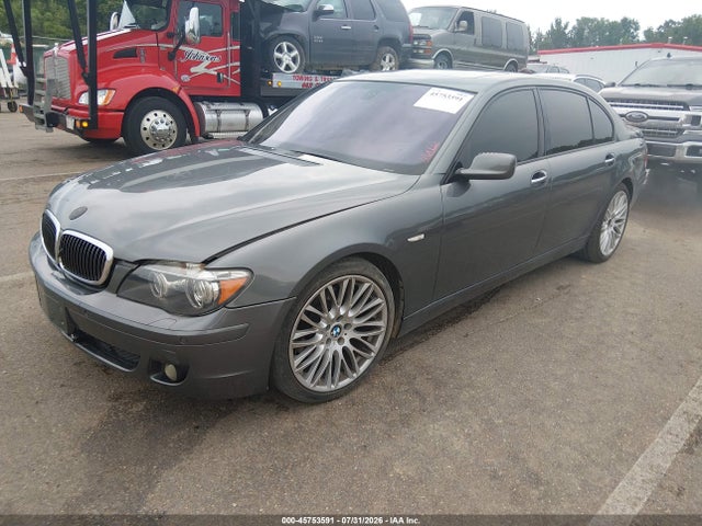 2007 Bmw 750li მანქანა იყიდება აუქციონზე, vin: WBAHN83557DT69091, აუქციონის ნომერი: 45753591