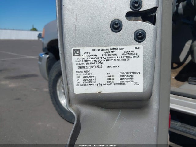 Продаж на аукціоні авто 2005 Gmc Sierra 2500hd Slt, vin: 1GTHK23205F902030, номер лоту: 45753653