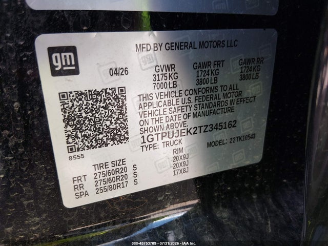 GMC SIERRA 1500 2026 1GTPUJEK2TZ345162 Image 9