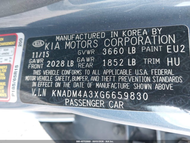 KIA RIO LX 2016 KNADM4A3XG6659830 Image 9