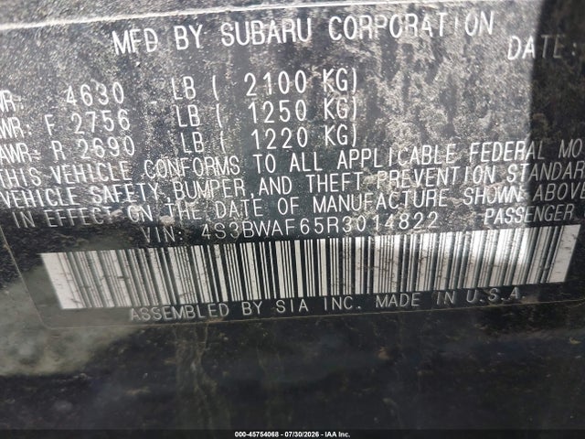 Продажа на аукционе авто 2024 Subaru Legacy Premium, vin: 4S3BWAF65R3014822, номер лота: 45754068