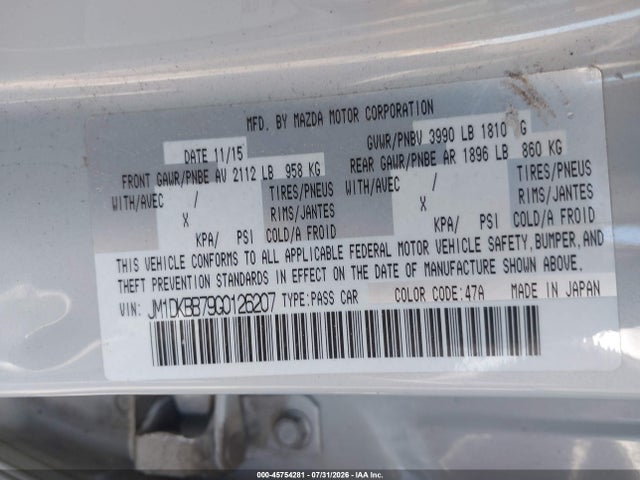 Mazda Cx-3 Sport 2016 JM1DKBB79G0126207 Image 9