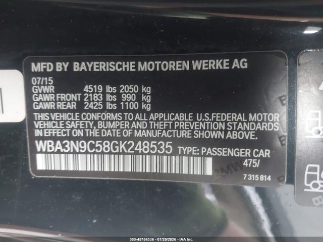 Продаж на аукціоні авто 2016 Bmw 428i Xdrive, vin: WBA3N9C58GK248535, номер лоту: 45754336