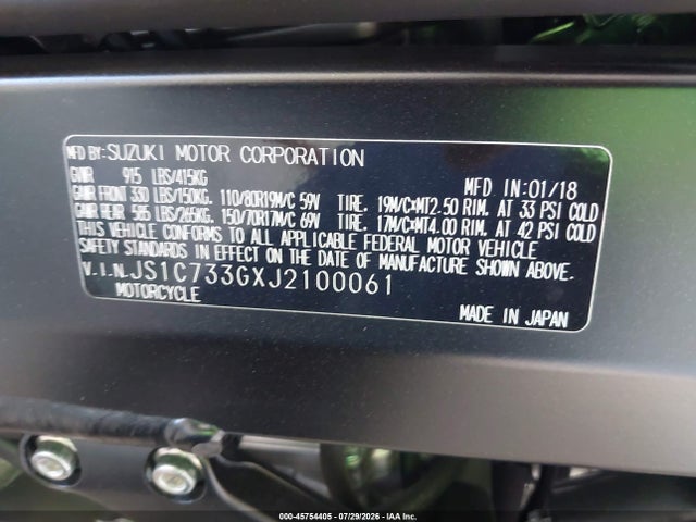 Suzuki Dl650 A/x 2018 JS1C733GXJ2100061 Image 10