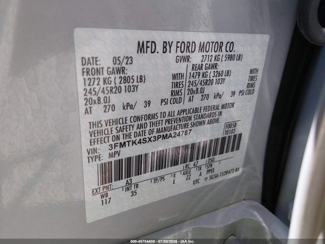 Ford Mustang Mach-e Gt 2023 3FMTK4SX3PMA24787 Image 9
