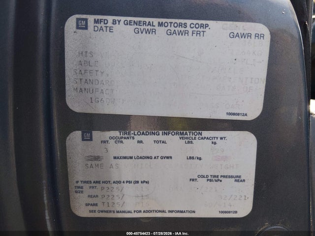 1988 Cadillac Brougham მანქანა იყიდება აუქციონზე, vin: 1G6DW51Y0J9734641, აუქციონის ნომერი: 45754423