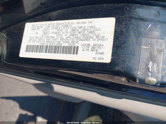 Aukcja sprzedaży 2002 Toyota Tundra Sr5 V8, vin: 5TBRT34192S319960, numer aukcji: 45754438