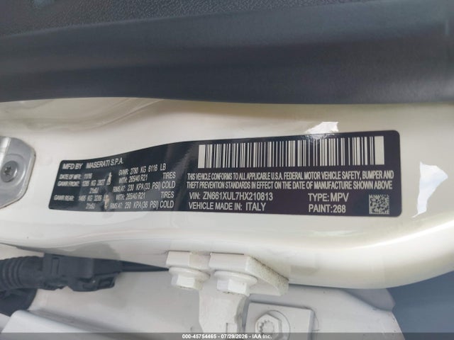 Продажа на аукционе авто 2017 Maserati Granturismo, vin: ZN661XUL7HX210813, номер лота: 45754465