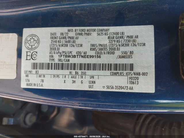 Ford F-350 Platinum 2022 1FT8W3BT7NEE99156 Image 9
