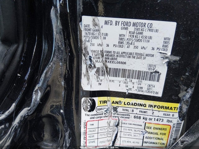 45754633 :رقم المزاد ، 5LMJJ3J5XEEL05506 vin ، 2014 Lincoln Navigator L مزاد بيع