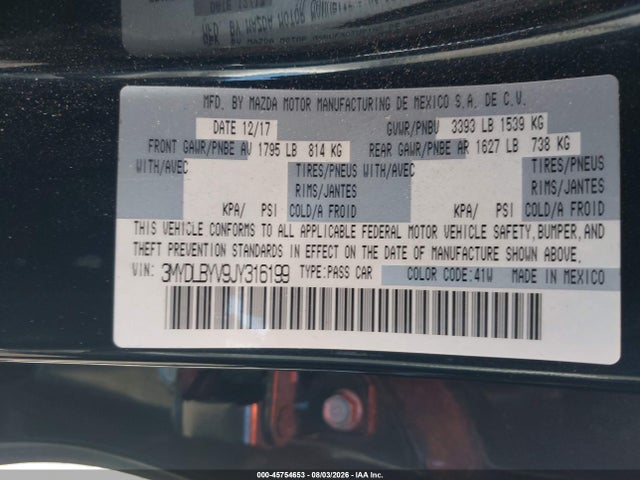 Продаж на аукціоні авто 2018 Toyota Yaris Ia, vin: 3MYDLBYV9JY316199, номер лоту: 45754653