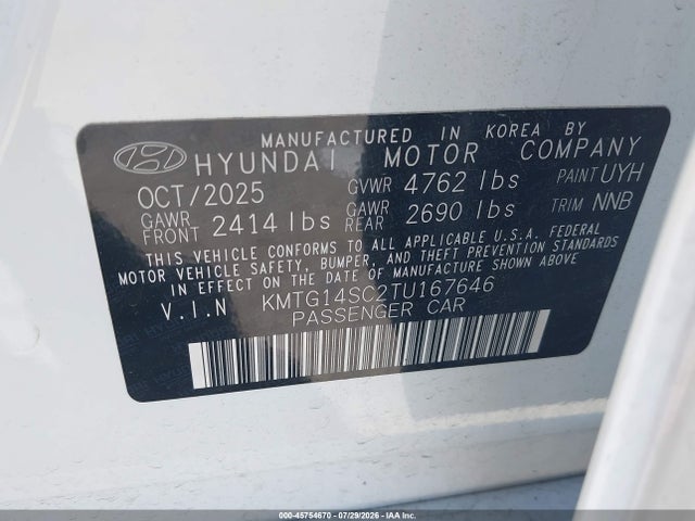 Genesis G70 2.5t Rwd 2026 KMTG14SC2TU167646 Image 9