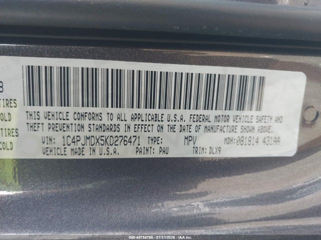 Продажа на аукционе авто 2019 Jeep Cherokee Limited 4x4, vin: 1C4PJMDX5KD276471, номер лота: 45754758