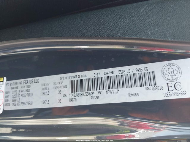 1C4BJWEG6HL590794 Jeep Wrangler Unlimited Sahara