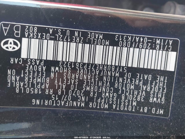 Toyota Corolla S Plus 2015 5YFBURHE7FP361323 Image 9