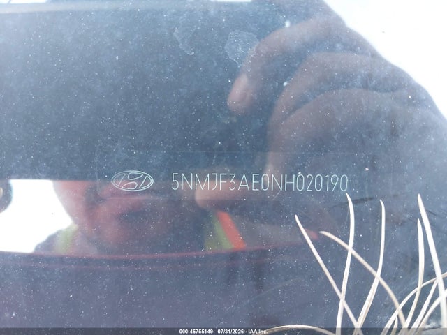 2022 Hyundai Tucson Sel მანქანა იყიდება აუქციონზე, vin: 5NMJF3AE0NH020190, აუქციონის ნომერი: 45755149