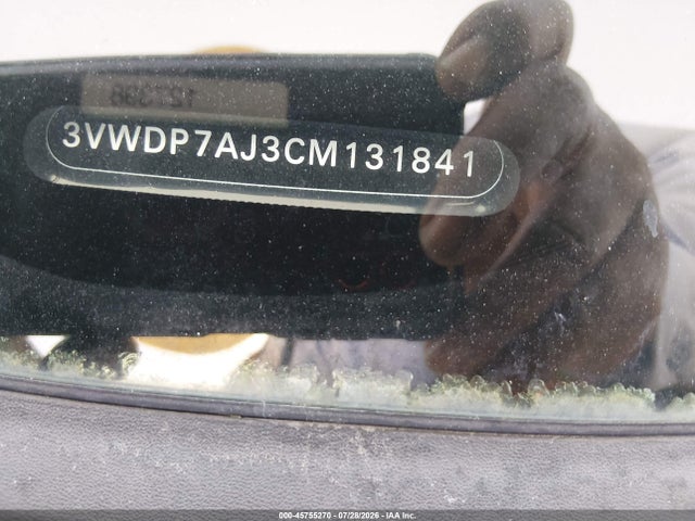 45755270 :رقم المزاد ، 3VWDP7AJ3CM131841 vin ، 2012 Volkswagen Jetta 2.5l Se مزاد بيع