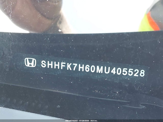 Продажа на аукционе авто 2021 Honda Civic Ex, vin: SHHFK7H60MU405528, номер лота: 45755282