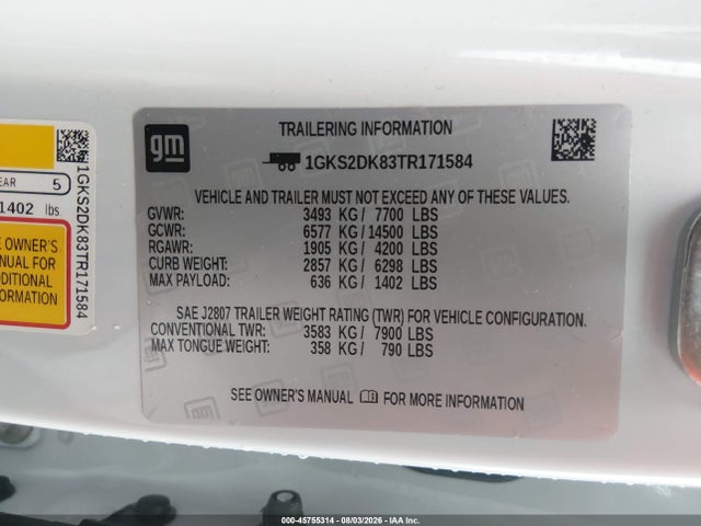 GMC Yukon 4wd Denali 2026 1GKS2DK83TR171584 Image 9